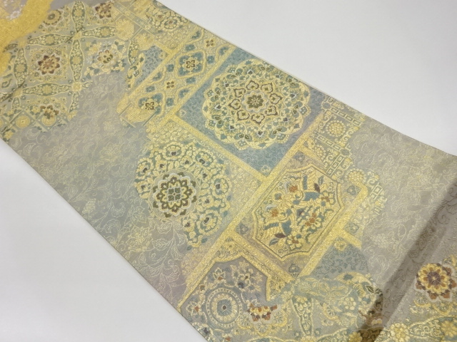 JAPANESE FUKURO OBI / WOVEN FLOWER CREST